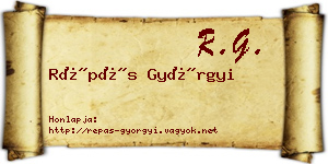 Répás Györgyi névjegykártya